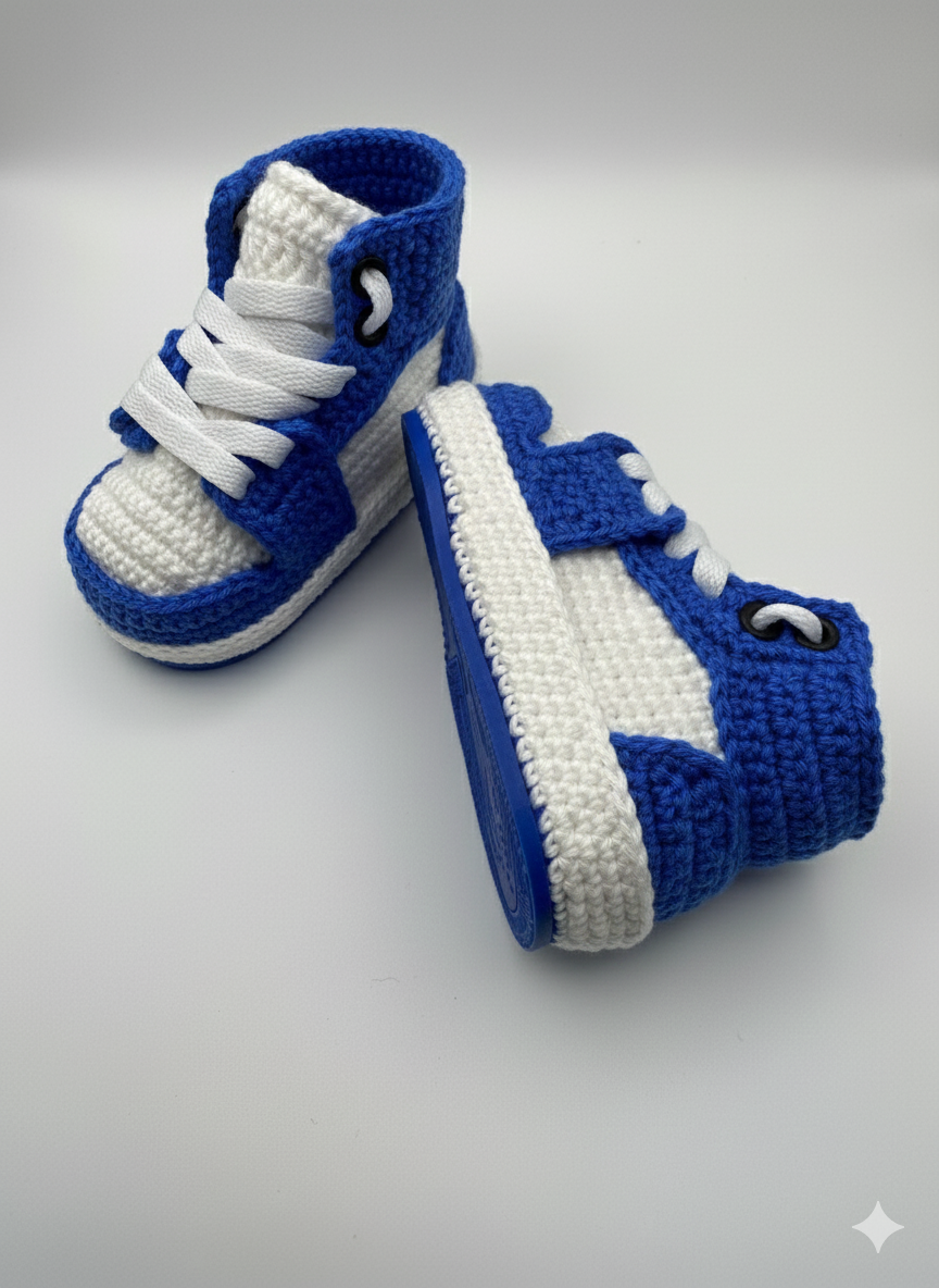 Pukuxu Jordan – Sapatinho de Croché para Bebé