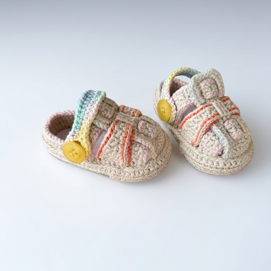 Pukuxu Sunshine- Sapatinho de Croché para Bebé