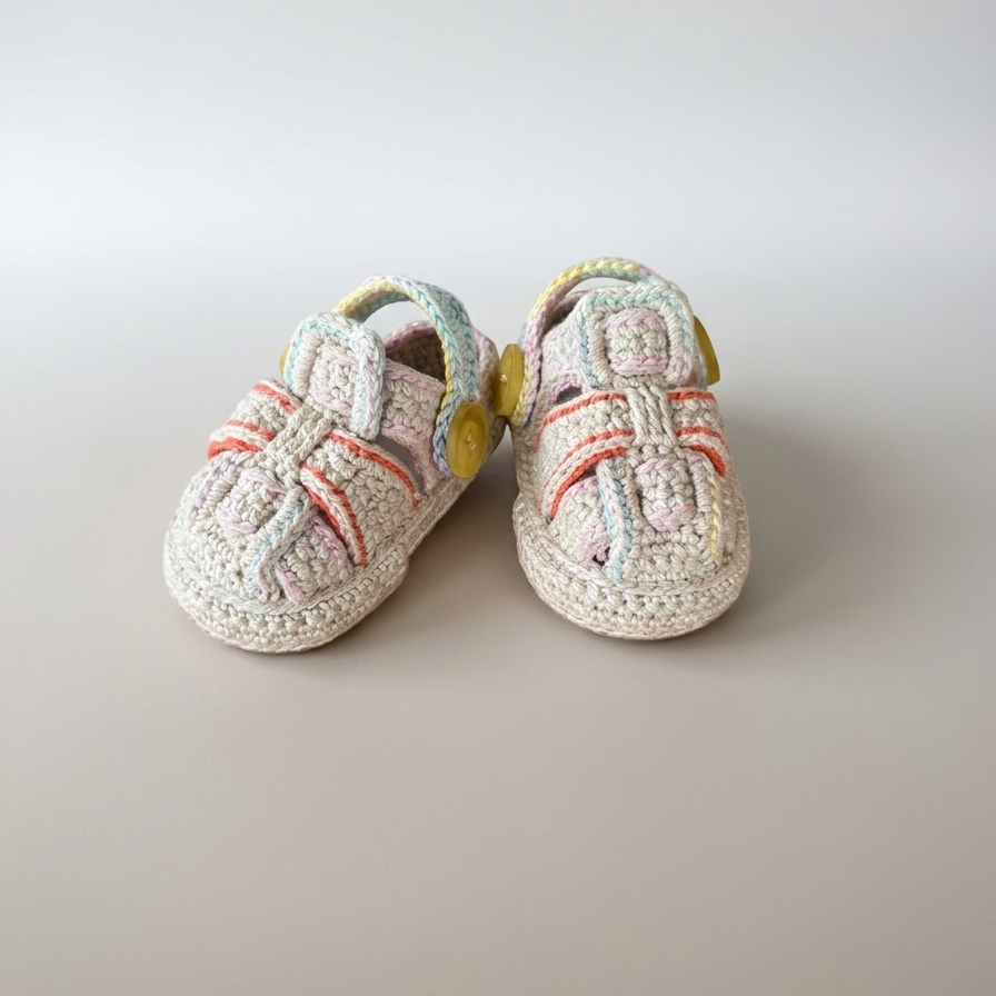 Pukuxu Sunshine- Sapatinho de Croché para Bebé